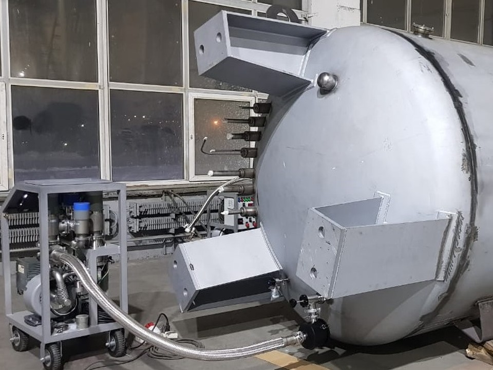 Вакуумирование криогенного газификатора, челябинская область, машиностроительный завод