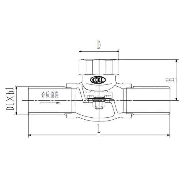 обратный клапан T328DHX серии CCK, схема чертеж